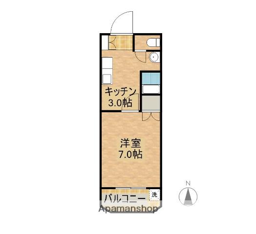 リバーサイド大橋(1K/5階)の間取り写真