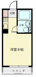 ルミナス荘苑(ワンルーム/8階)の間取り写真