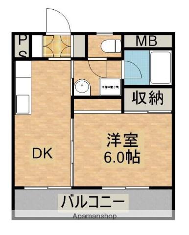 シティコーポ大淀(1DK/4階)の間取り写真