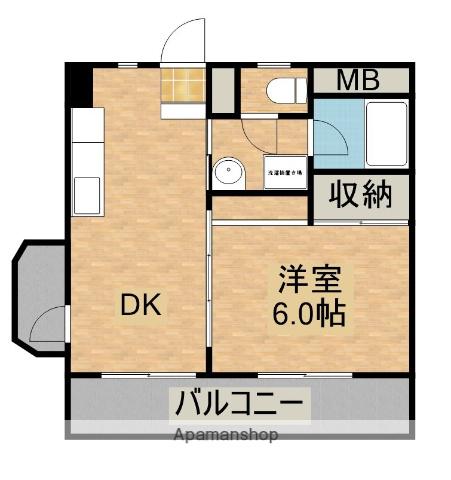 シティコーポ大淀(1DK/4階)の間取り写真
