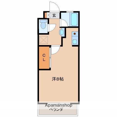 リバティハウス(ワンルーム/1階)の間取り写真