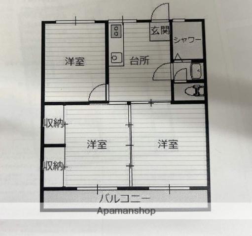 サンハイツ(3DK/2階)の間取り写真