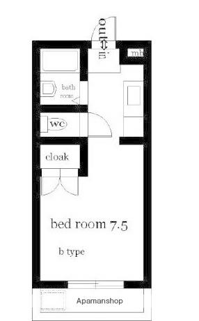 オクトワール宮崎西(ワンルーム/3階)の間取り写真