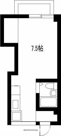 サンケイマンション第2(ワンルーム/4階)の間取り写真