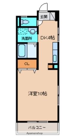 ハイツ大塚(ワンルーム/2階)の間取り写真