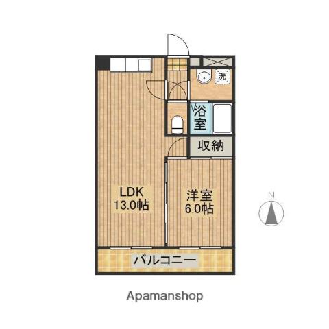 オメガシティ宮崎1(1LDK/3階)の間取り写真