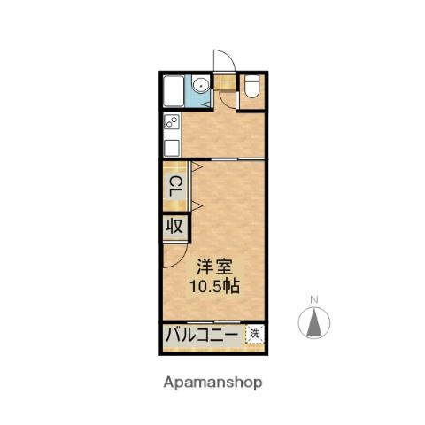 仁田脇ビル(1K/2階)の間取り写真
