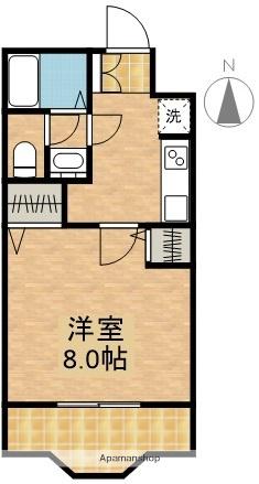 ムツミハイツ恒久(1K/4階)の間取り写真