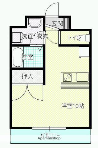 アルカディア霧島(ワンルーム/2階)の間取り写真
