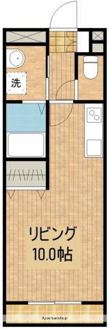 メゾン・ド・フルール(ワンルーム/3階)の間取り写真