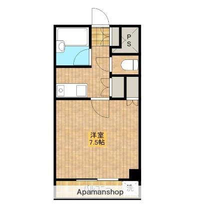 スカイコート宮崎Ⅱ(1K/2階)の間取り写真