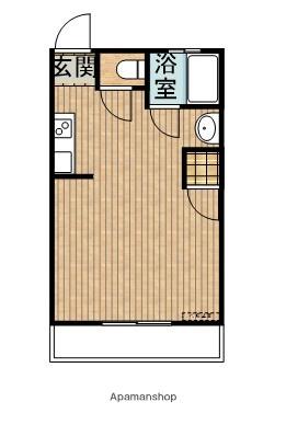 コーポ赤煉瓦館(ワンルーム/2階)の間取り写真