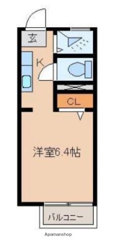 UTSUWA(ワンルーム/2階)の間取り写真