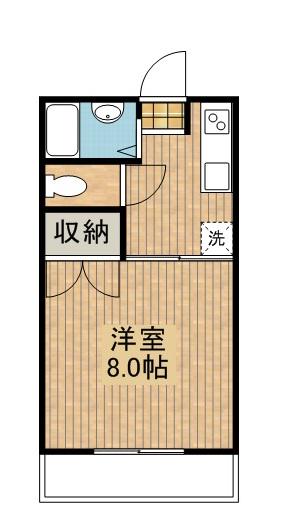 フローレンスコート(1K/2階)の間取り写真