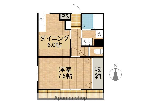 レジデンス学園A(1DK/4階)の間取り写真