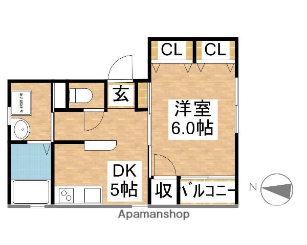 コーポMICHI(1DK/4階)の間取り写真