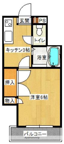 コスタ清武(ワンルーム/4階)の間取り写真