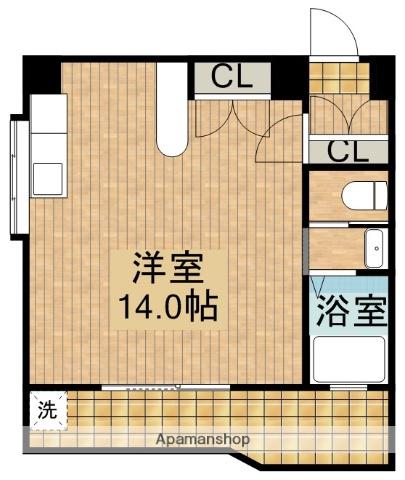 21コスモス丸山(ワンルーム/2階)の間取り写真