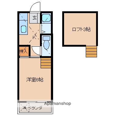 コンフォート岡(1K/1階)の間取り写真