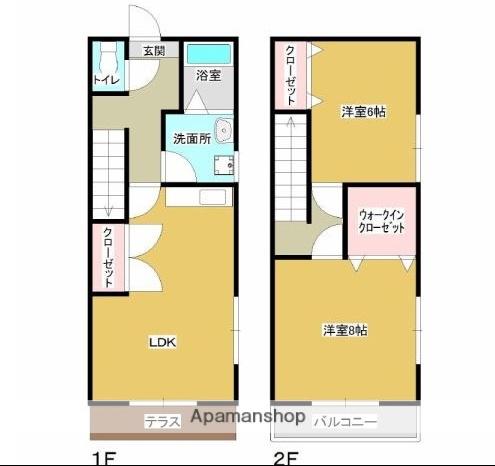 TSメゾネット(2LDK/1階)の間取り写真