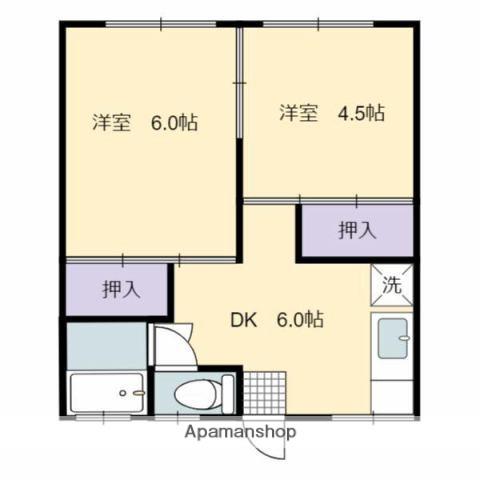 ノムラビル(2DK/5階)の間取り写真