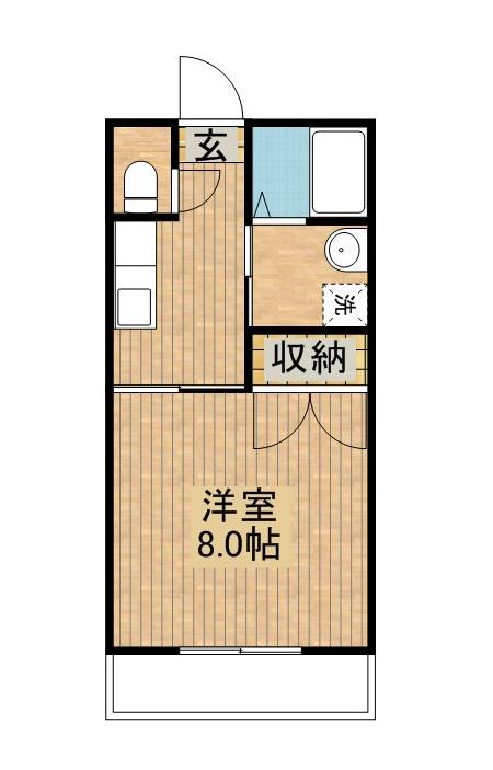 パームスウィート(1K/1階)の間取り写真