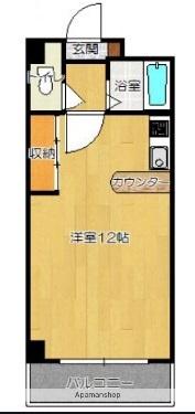 コンドミニアム肇(ワンルーム/3階)の間取り写真