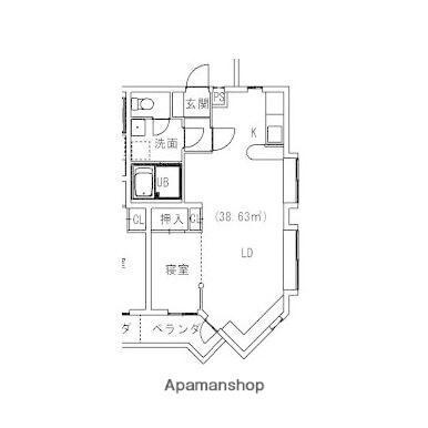 メダリストⅢ(1LDK/1階)の間取り写真