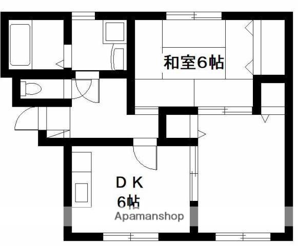 ドリームパーク(2DK/1階)の間取り写真