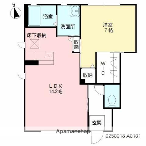 パーク神宮西(1LDK/1階)の間取り写真