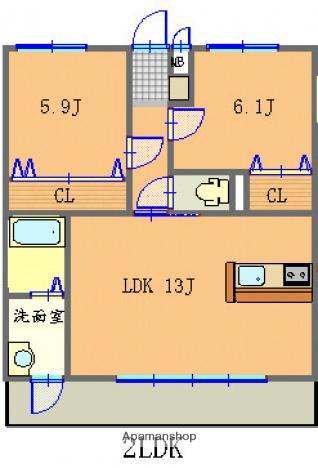 PASSAGE(2LDK/3階)の間取り写真