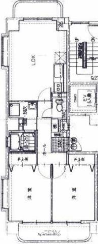 リバーサイド天満(2LDK/2階)の間取り写真