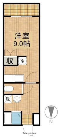 平成企画コーポ(ワンルーム/3階)の間取り写真