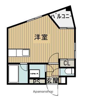 アトムズビル(ワンルーム/6階)の間取り写真