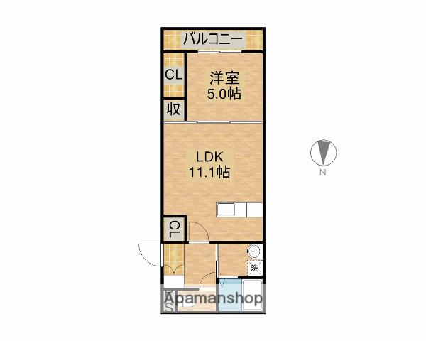 マリベールASAHI(1LDK/1階)の間取り写真