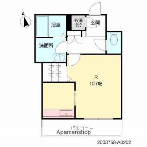シャーメゾンKRS(ワンルーム/2階)の間取り写真