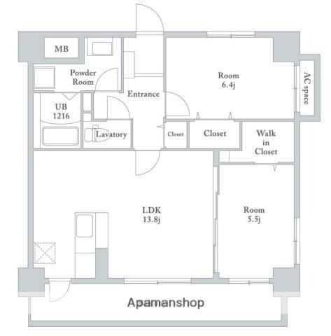 F・STAGE江平(2LDK/3階)の間取り写真