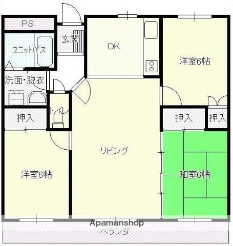 パストラル柳丸Ⅱ(3LDK/2階)の間取り写真