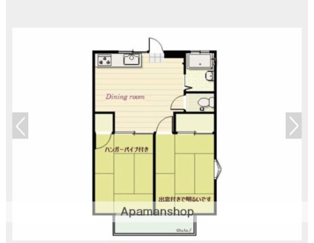 コーポラス原田(2DK/2階)の間取り写真