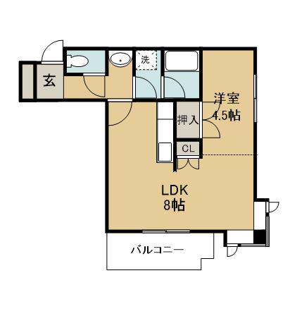 TKH-Ⅰ(1LDK/5階)の間取り写真