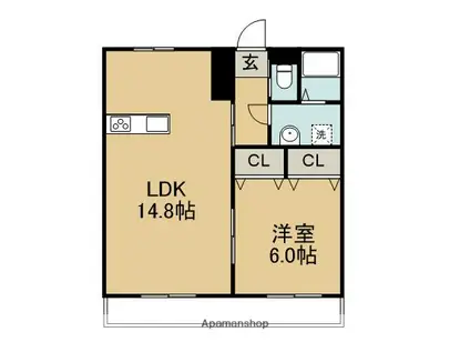 ストークマンション(1LDK/7階)の間取り写真