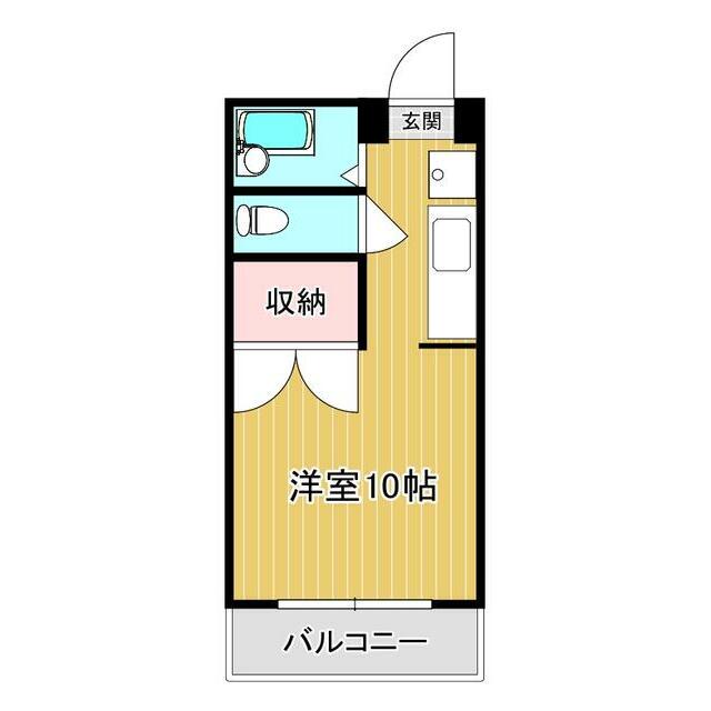 ビッグバーンズマンション神宮東(ワンルーム/8階)の間取り写真