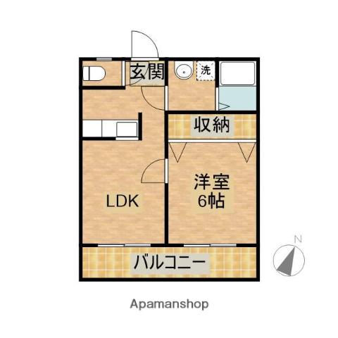 アメニティ大塚Ⅰ(1LDK/2階)の間取り写真