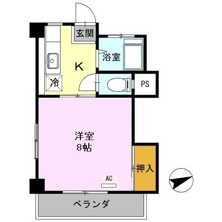コーポ池内(1K/3階)の間取り写真