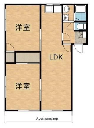 ドミール90(2LDK/1階)の間取り写真