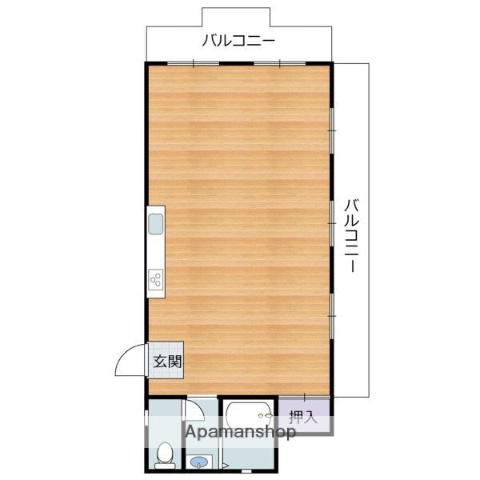 セイザンハイツ広島(ワンルーム/8階)の間取り写真