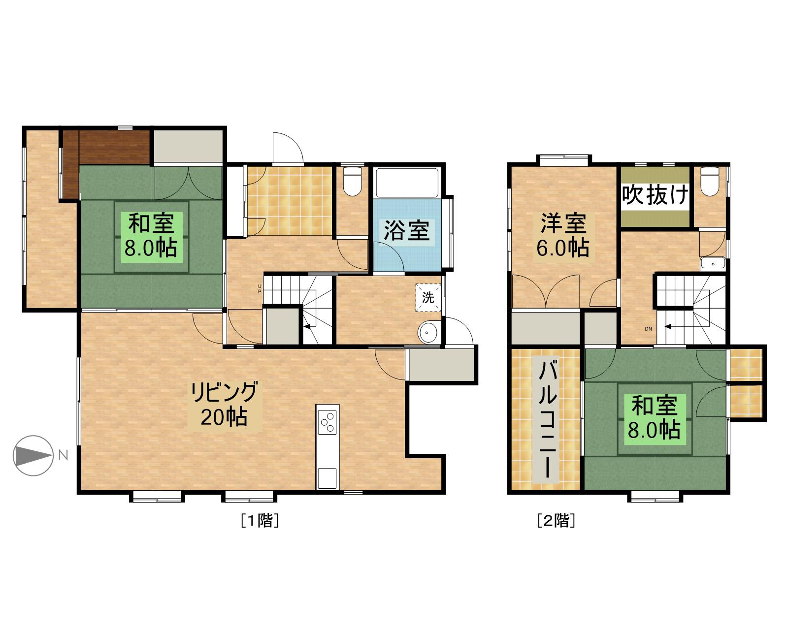 日南線 宮崎駅 徒歩19分 2階建 築40年(3LDK)の間取り写真
