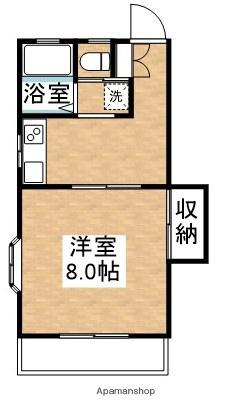 第2コーポ川越(1K/1階)の間取り写真