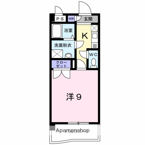 エトワールSK(ワンルーム/1階)の間取り写真