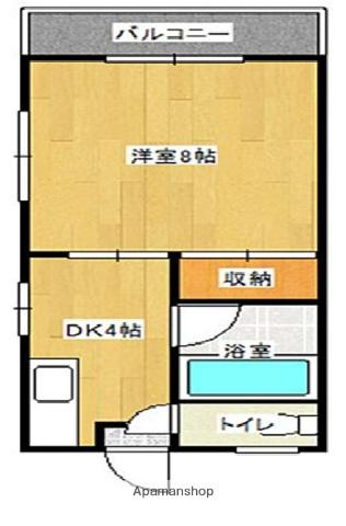 コーポラスドレミ(1K/2階)の間取り写真